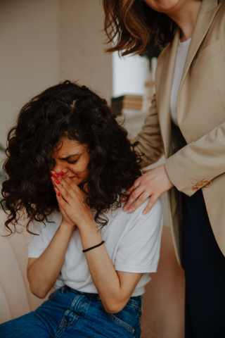 Woman counseling woman